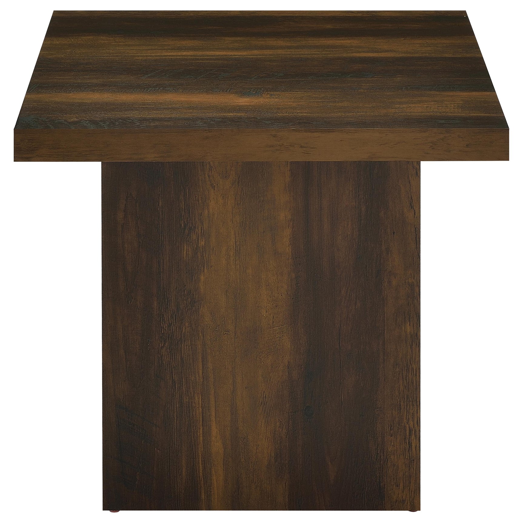 Devar Dark Pine Square Engineered Wood Side End Table - Ornate Home