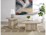 Devar Distressed Pine 2-piece Square Coffee End Table Set - Ornate Home
