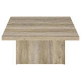 Devar Distressed Pine 3-piece Square Coffee End Table Set - Ornate Home