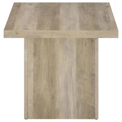 Devar Distressed Pine Square Engineered Wood End Table - Ornate Home