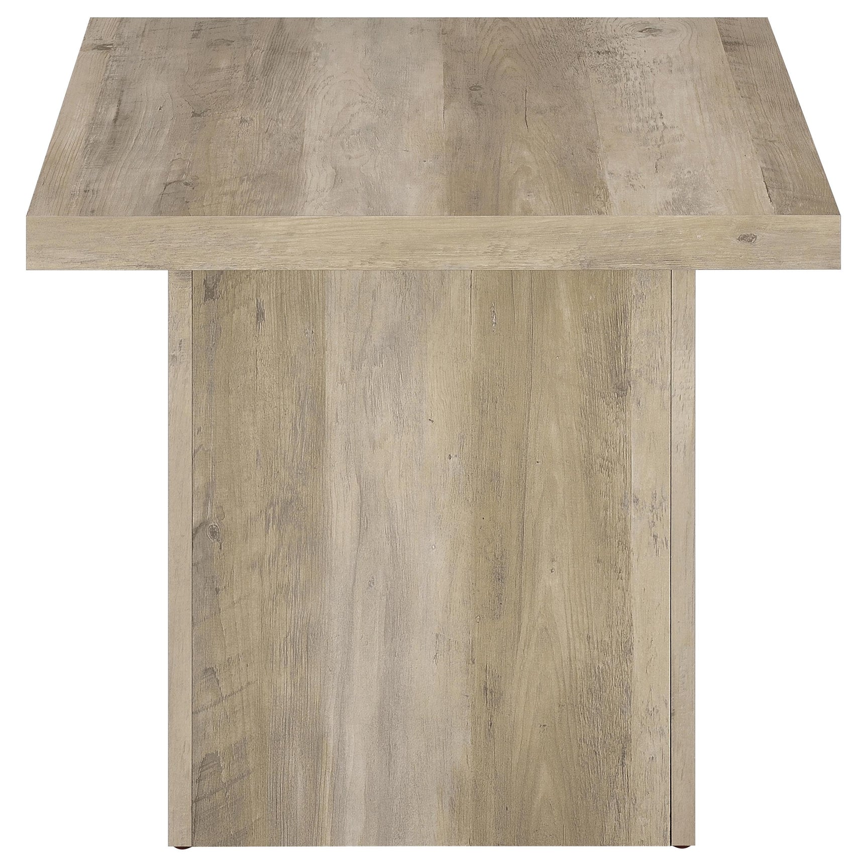 Devar Distressed Pine Square Engineered Wood End Table - Ornate Home