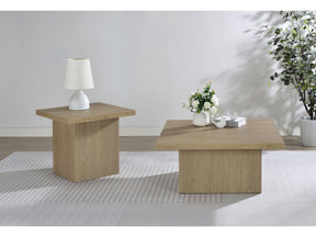 Devar Latte 2-piece Square Cocktail Coffee End Table Set - Ornate Home