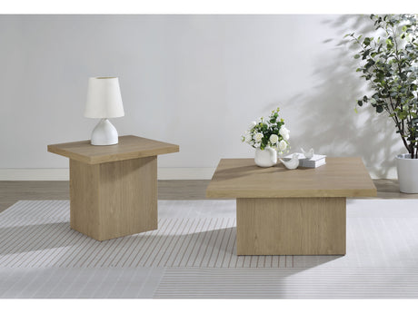 Devar Latte 2-piece Square Cocktail Coffee End Table Set - Ornate Home