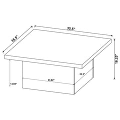 Devar Latte Square Engineered Wood Cocktail Coffee Table - Ornate Home