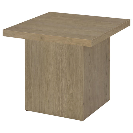 Devar Latte Square Engineered Wood Side End Table - Ornate Home