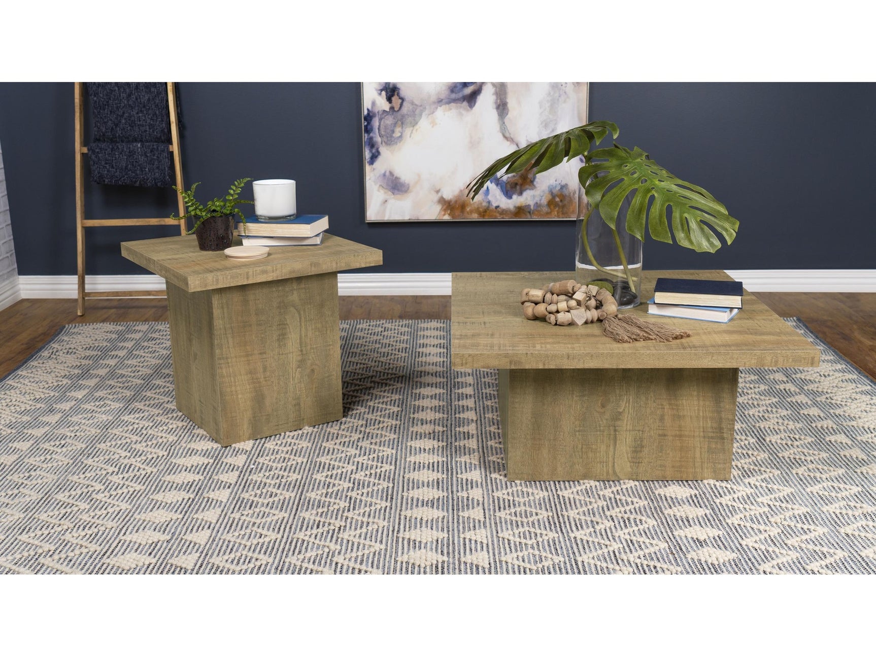 Devar Mango 2-piece Square Coffee and End Table Set - Ornate Home