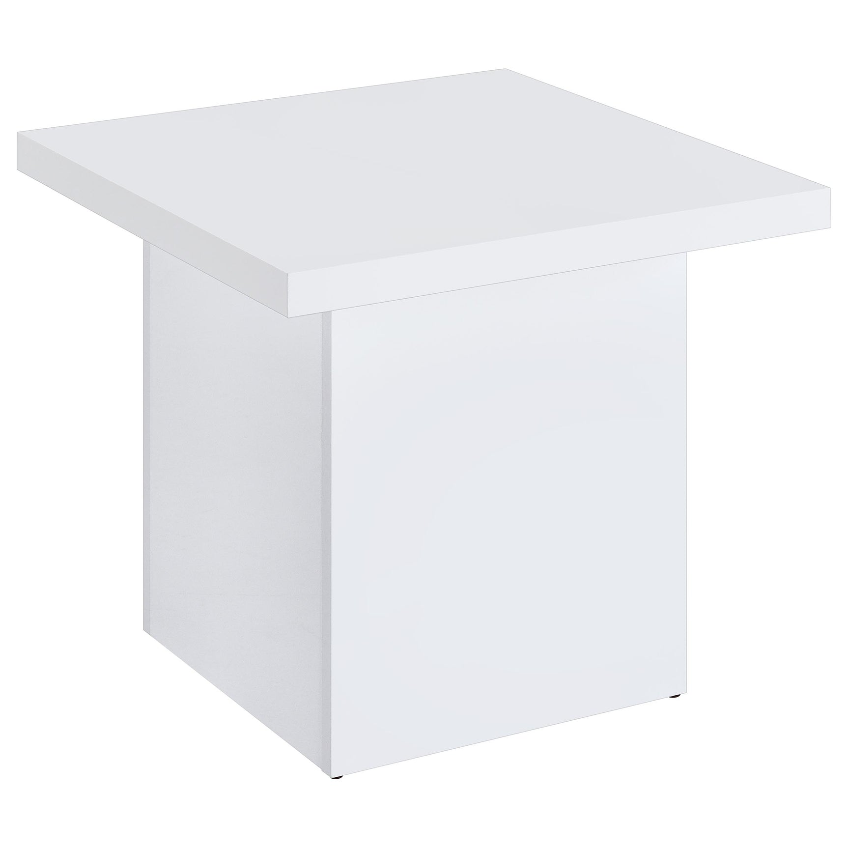 Devar White High Gloss 2-piece Square Coffee End Table Set - Ornate Home