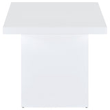 Devar White High Gloss 2-piece Square Coffee End Table Set - Ornate Home