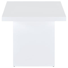 Devar White High Gloss 2-piece Square Coffee End Table Set - Ornate Home