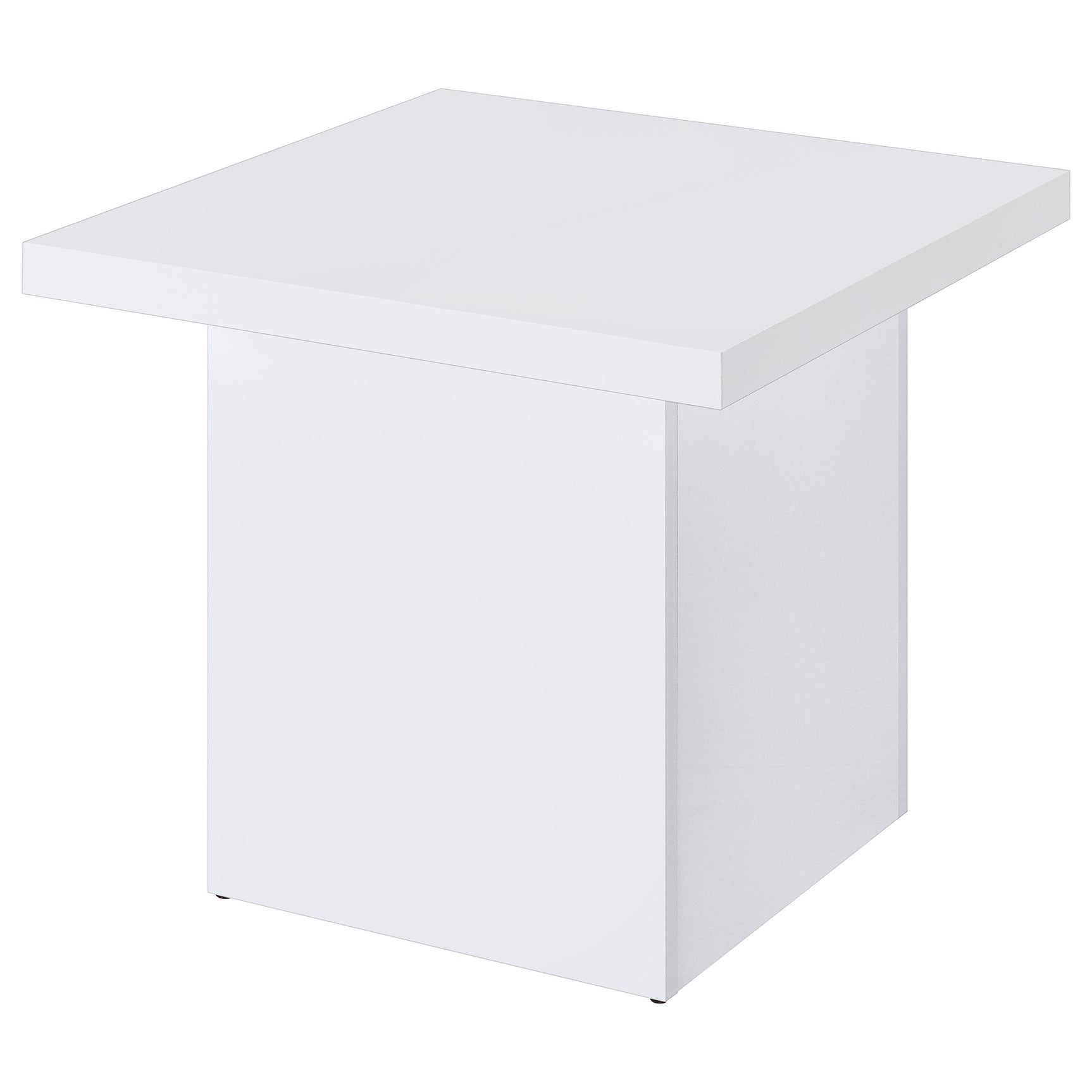 Devar White High Gloss 2-piece Square Coffee End Table Set - Ornate Home