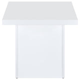 Devar White High Gloss 2-piece Square Coffee End Table Set - Ornate Home
