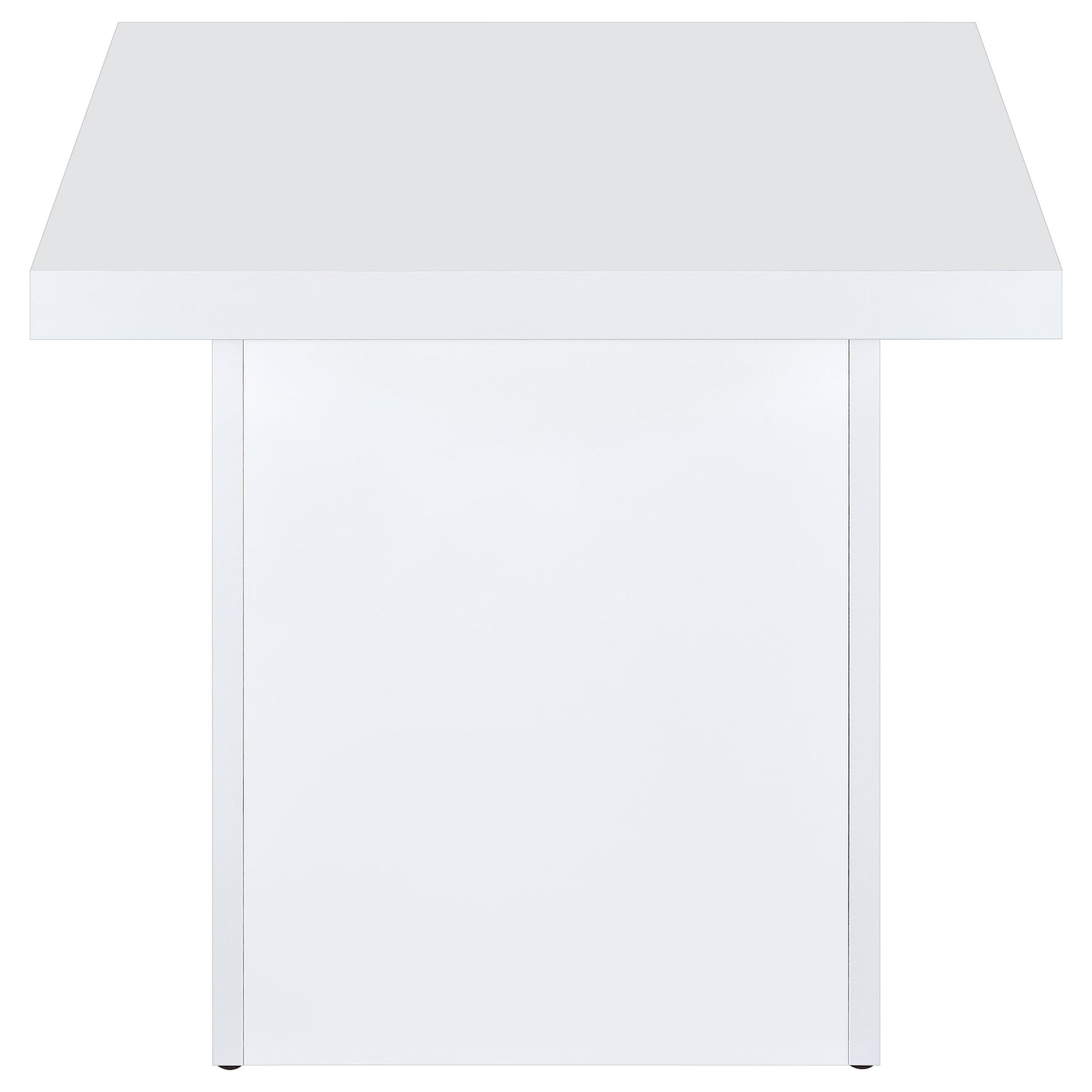 Devar White High Gloss 2-piece Square Coffee End Table Set - Ornate Home