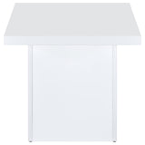 Devar White High Gloss 2-piece Square Coffee End Table Set - Ornate Home