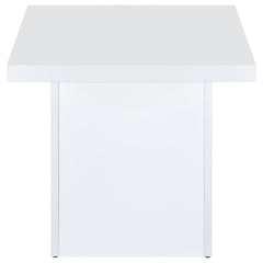 Devar White High Gloss 2-piece Square Coffee End Table Set - Ornate Home