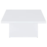 Devar White High Gloss 2-piece Square Coffee End Table Set - Ornate Home