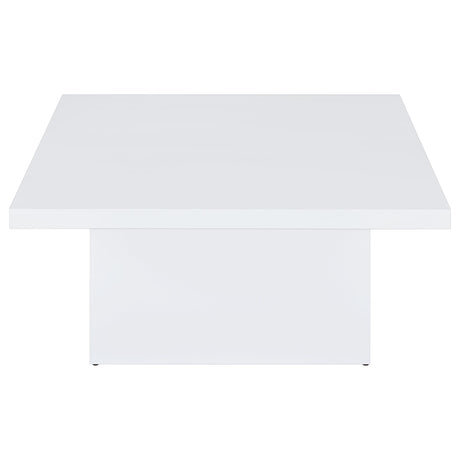 Devar White High Gloss 2-piece Square Coffee End Table Set - Ornate Home