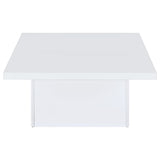 Devar White High Gloss 2-piece Square Coffee End Table Set - Ornate Home