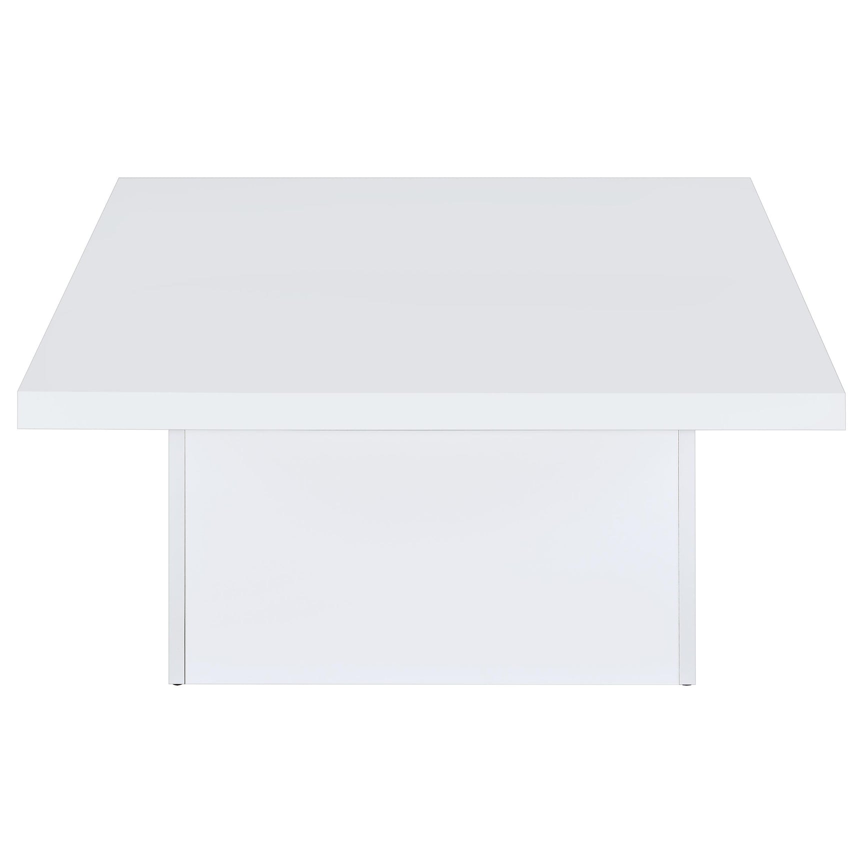 Devar White High Gloss 2-piece Square Coffee End Table Set - Ornate Home