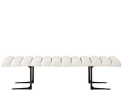 Devereux Sand/Black Bedroom Bench - Ornate Home