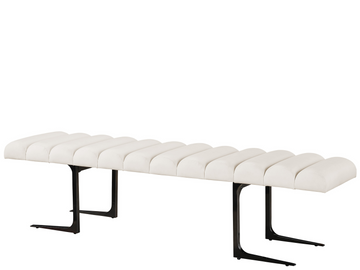 Devereux Sand/Black Bedroom Bench - Ornate Home