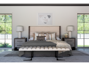 Devereux Sand/Black Bedroom Bench - Ornate Home
