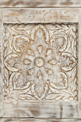 Devi Weathered White Accent Table - Ornate Home
