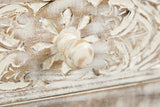 Devi Weathered White Accent Table - Ornate Home