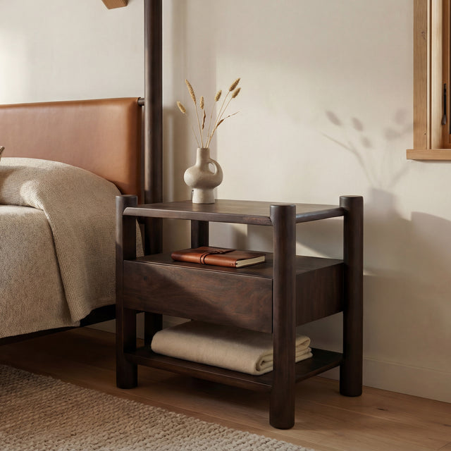 Devin Brown Nightstand - Ornate Home