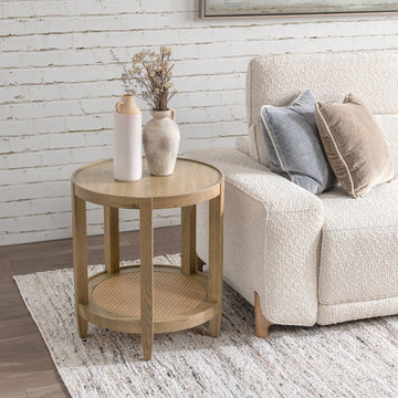 Devin Khaki Mist End Table - Ornate Home