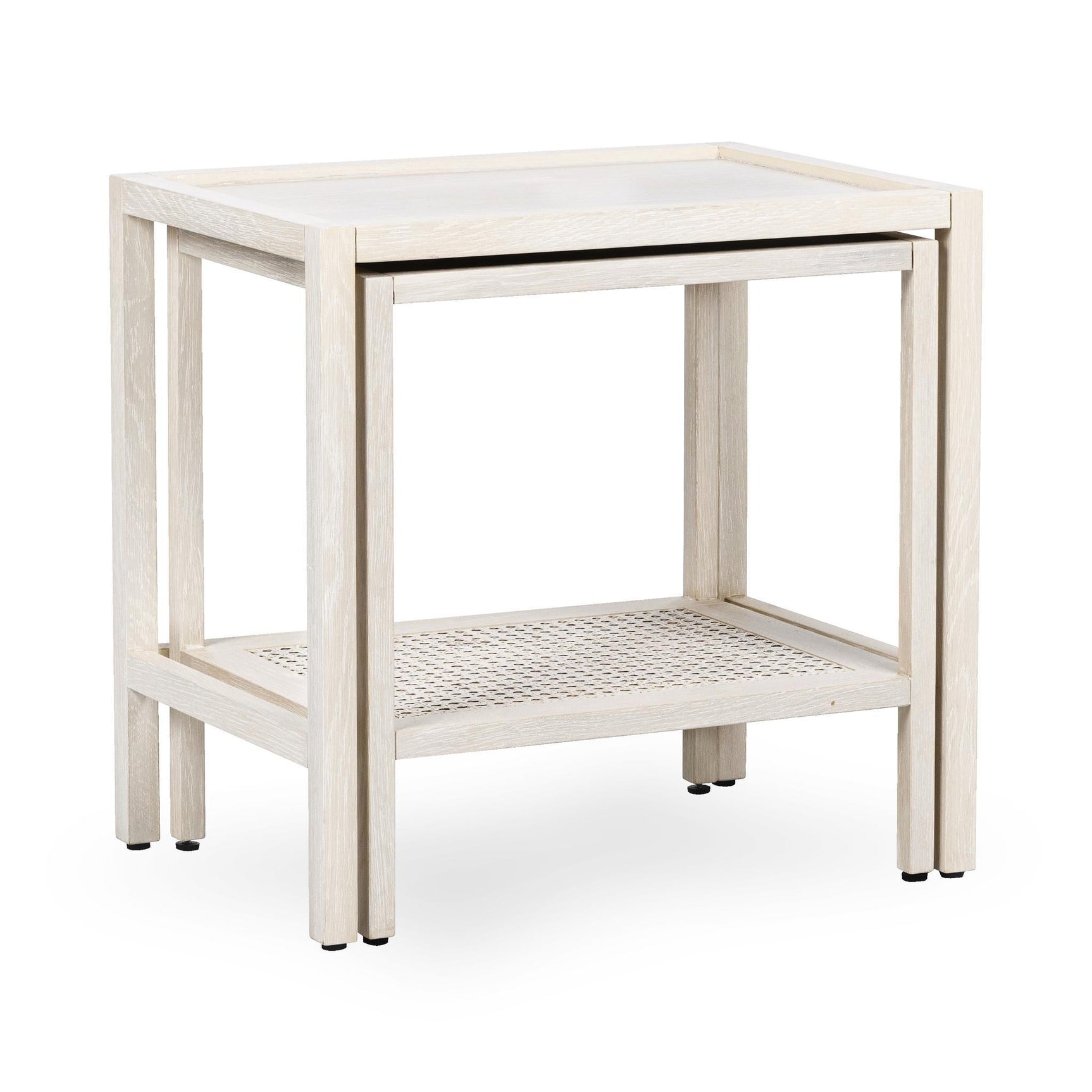 Devin Milk White Nesting Accent Tables - Ornate Home