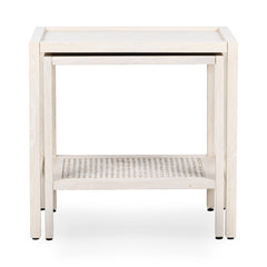 Devin Milk White Nesting Accent Tables - Ornate Home