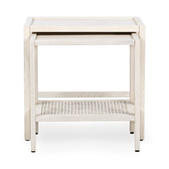 Devin Milk White Nesting Accent Tables - Ornate Home