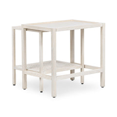 Devin Milk White Nesting Accent Tables - Ornate Home