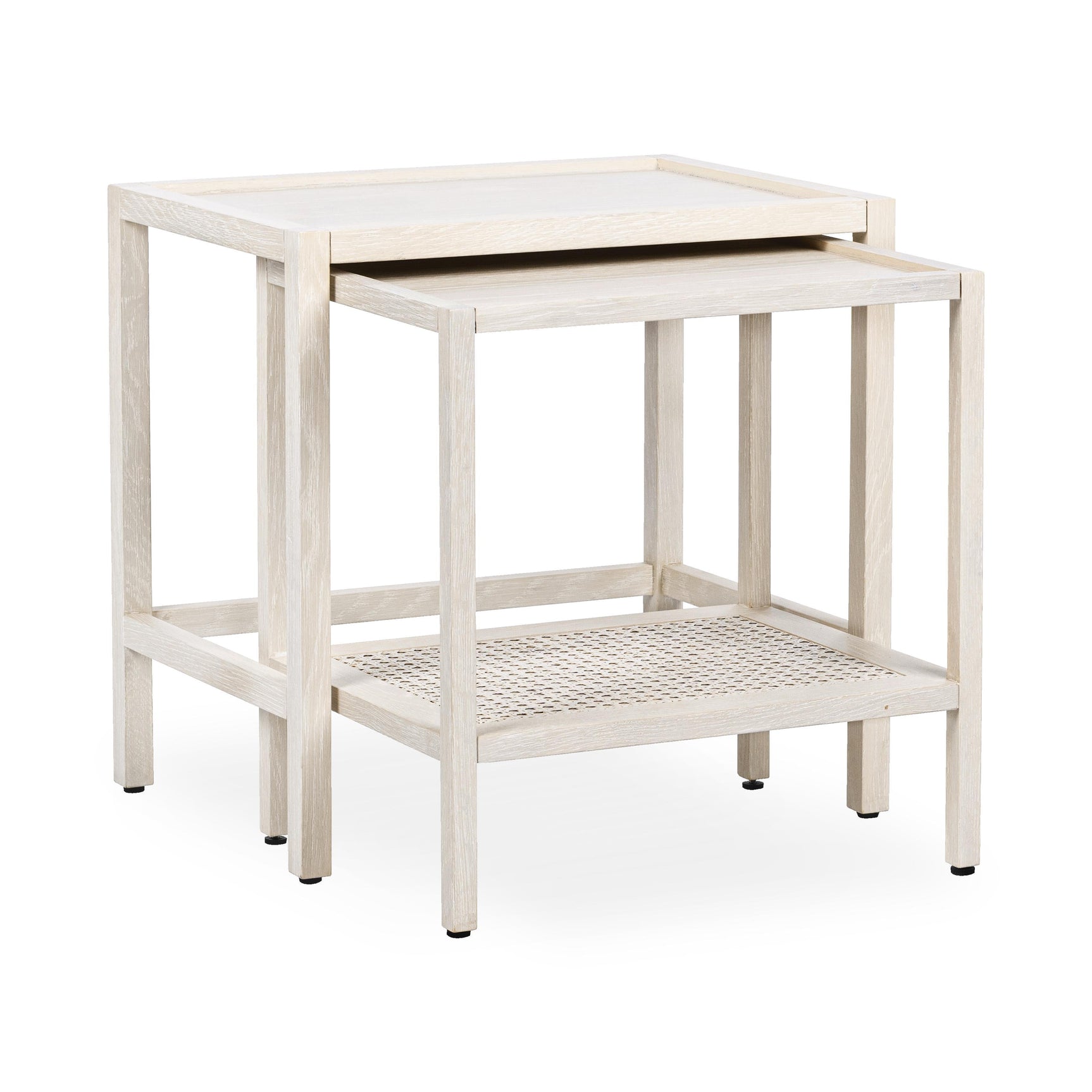 Devin Milk White Nesting Accent Tables - Ornate Home