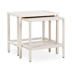 Devin Milk White Nesting Accent Tables - Ornate Home