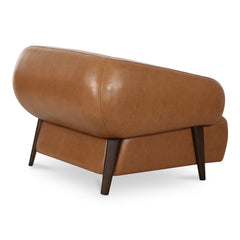 Devlin Tan Leather Lounge Chair - Ornate Home