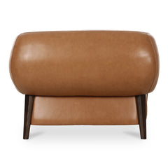 Devlin Tan Leather Lounge Chair - Ornate Home