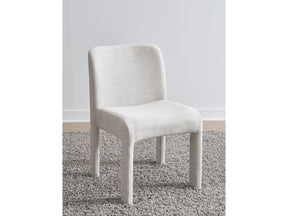 Devon Fully Upholstered Dining Chair in Turtle Dove Linen (Set of 2) - Ornate Home