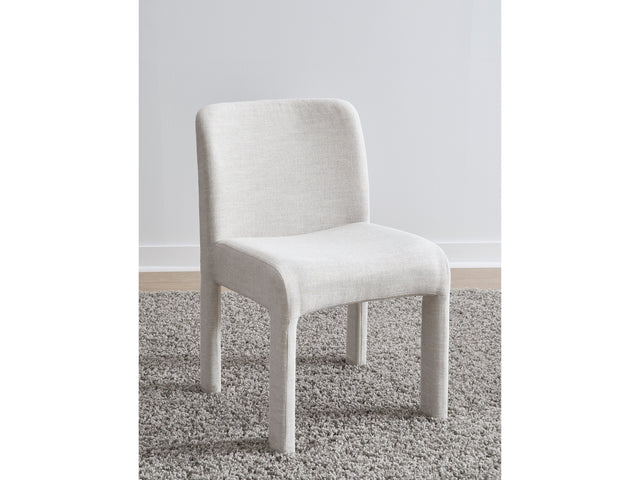 Devon Fully Upholstered Dining Chair in Turtle Dove Linen (Set of 2) - Ornate Home