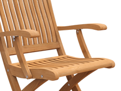 Devon Teak Outdoor Dining Folding Armchair - Ornate Home