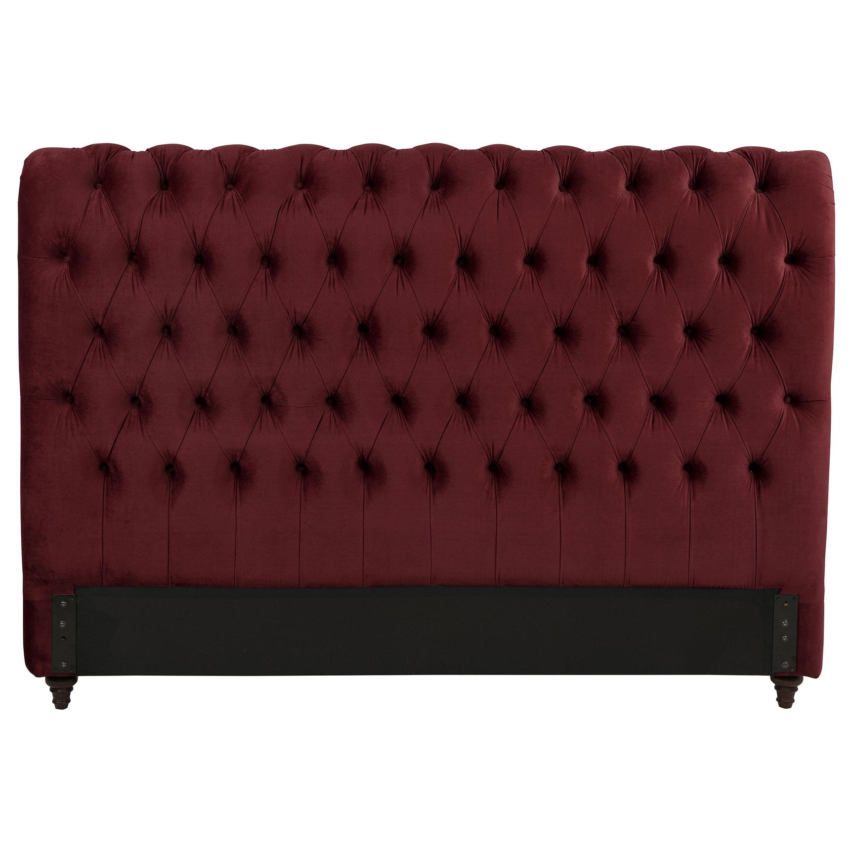 Devon Wine Red 57-inch Upholstered California King Headboard - Ornate Home