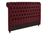 Devon Wine Red 57-inch Upholstered Eastern King Headboard - Ornate Home