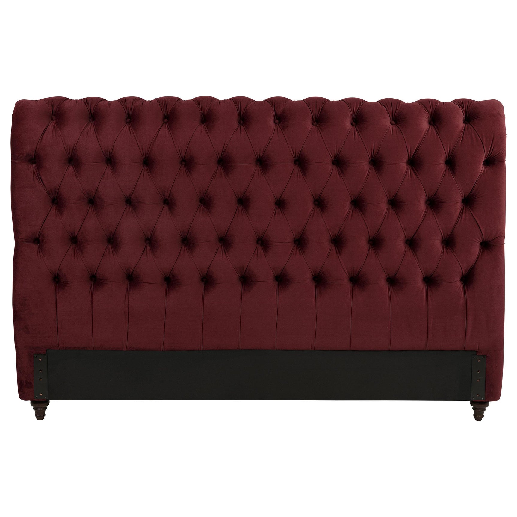 Devon Wine Red 57-inch Upholstered Eastern King Headboard - Ornate Home