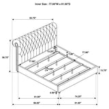 Devon Wine Red and Dark Oak 4-piece Eastern King Bedroom Set - Ornate Home