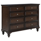 Devon Wine Red and Dark Oak 4-piece Queen Bedroom Set - Ornate Home
