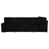 Devonshire Black Sleeper Sectional Sofa Storage Chaise - Ornate Home