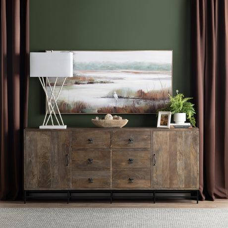 Devonshire Brown/Black Sideboard - Ornate Home