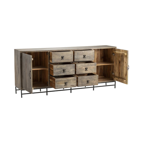 Devonshire Brown/Black Sideboard - Ornate Home