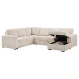 Devonshire Camel Sleeper Sectional Sofa Storage Chaise - Ornate Home