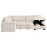 Devonshire Camel Sleeper Sectional Sofa Storage Chaise - Ornate Home